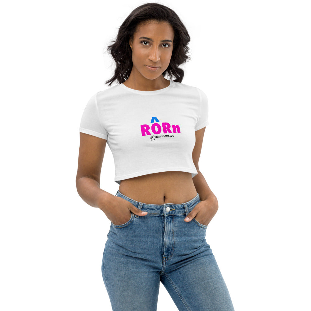 MMB - RORn (Pink/Blue Letters) Organic Crop Top