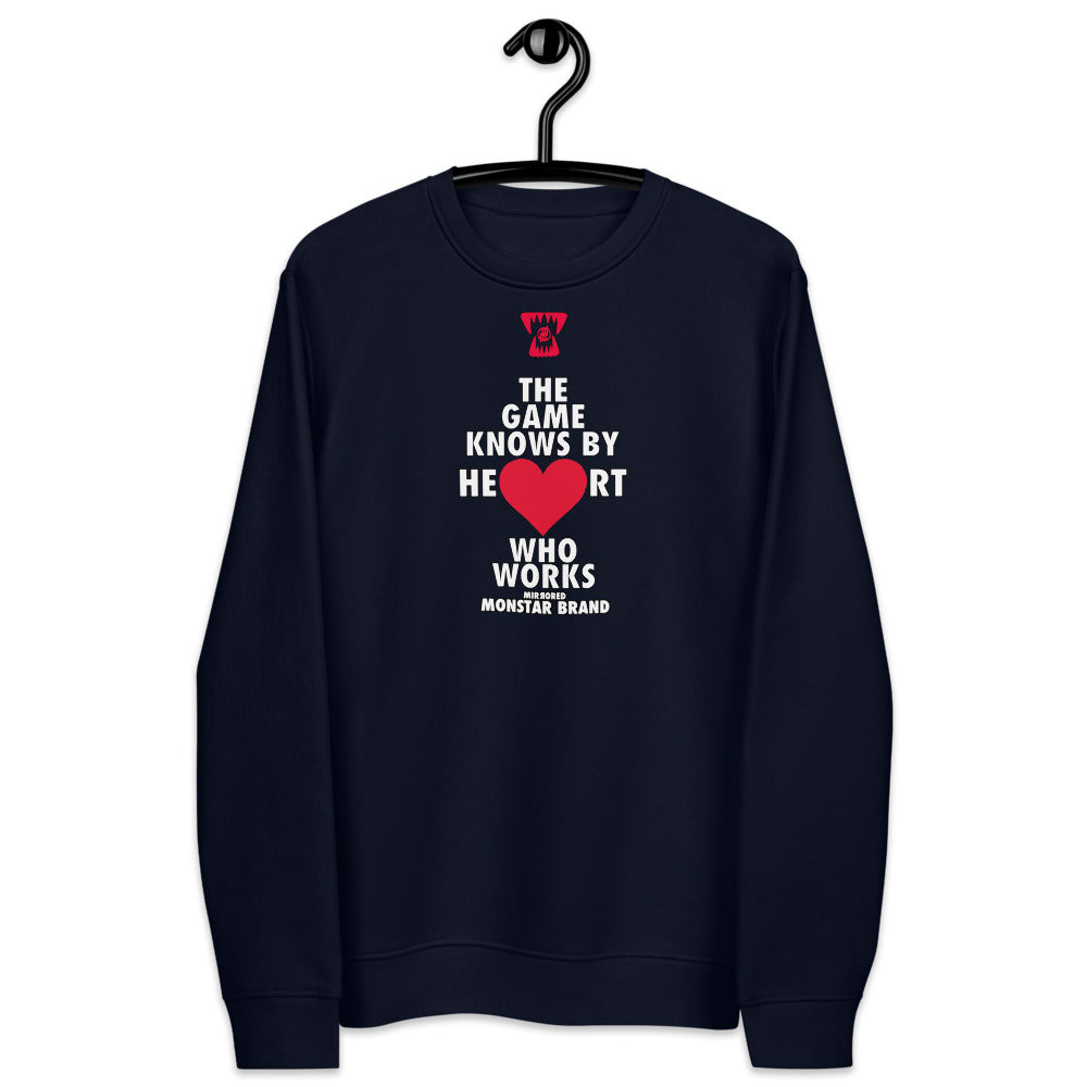 MMB - The Game Knows By Heart Who Works Unisex eco sweatshirt