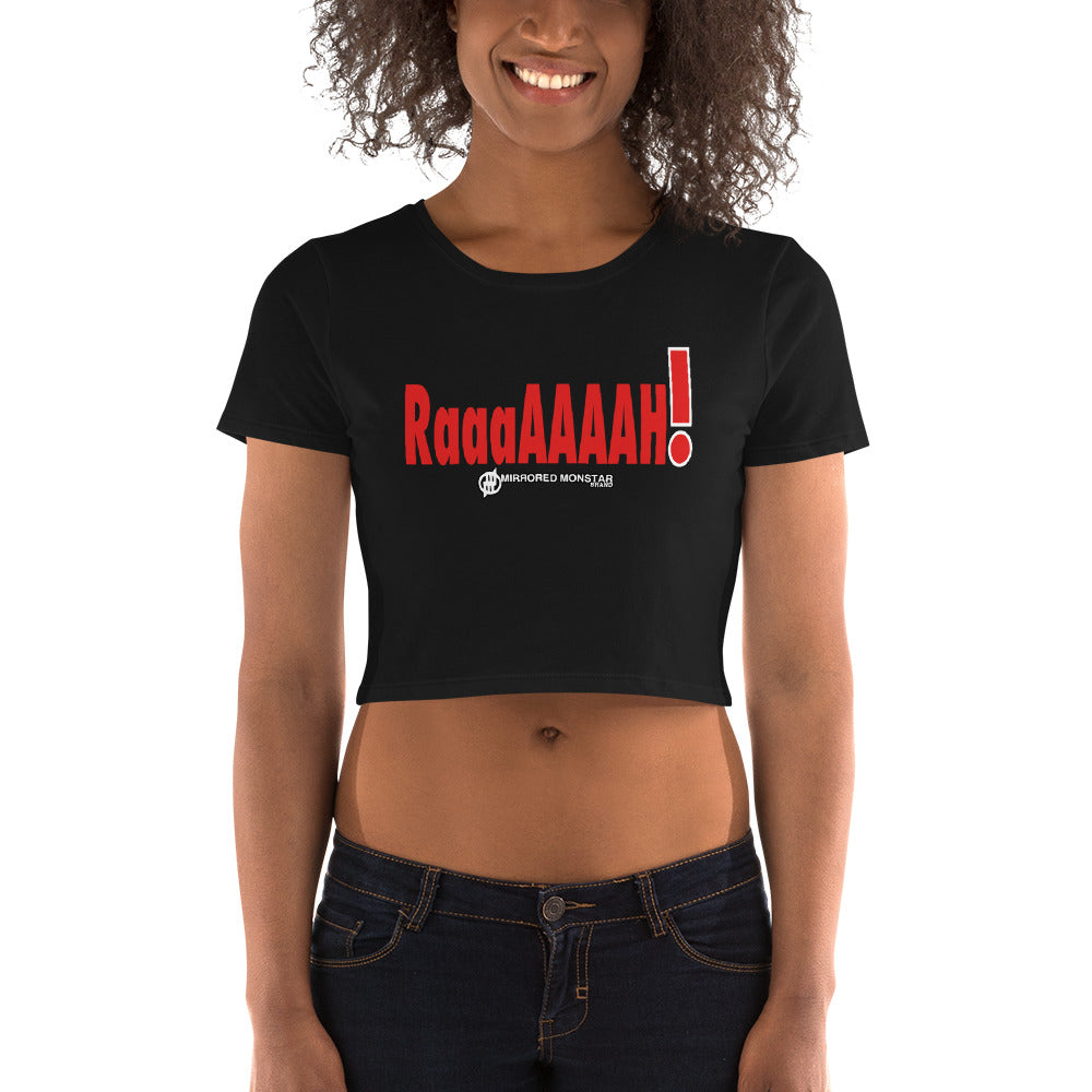 MMB - RaaaAAAAH! (Red/White) Women’s Crop Tee