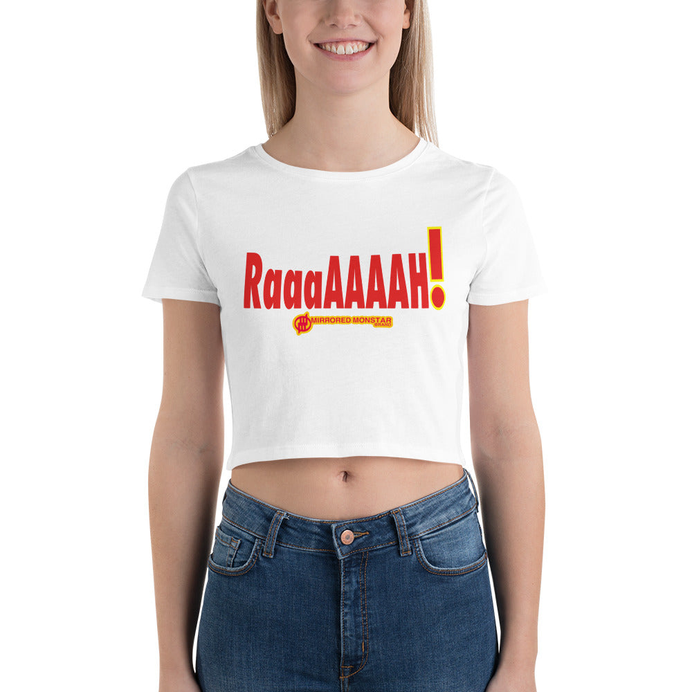 MMB - RaaaAAAAH! (Red/Yellow) Women’s Crop Tee