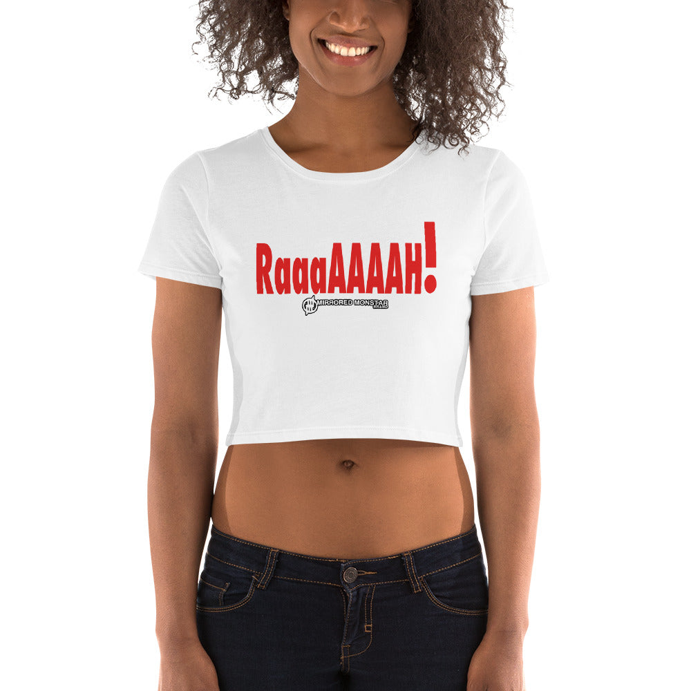 MMB - RaaaAAAAH! (Red/White) Women’s Crop Tee