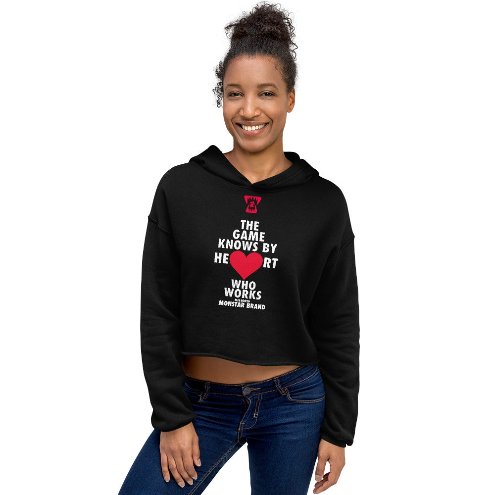 MMB - The Game Knows By Heart Who Works Crop Hoodie