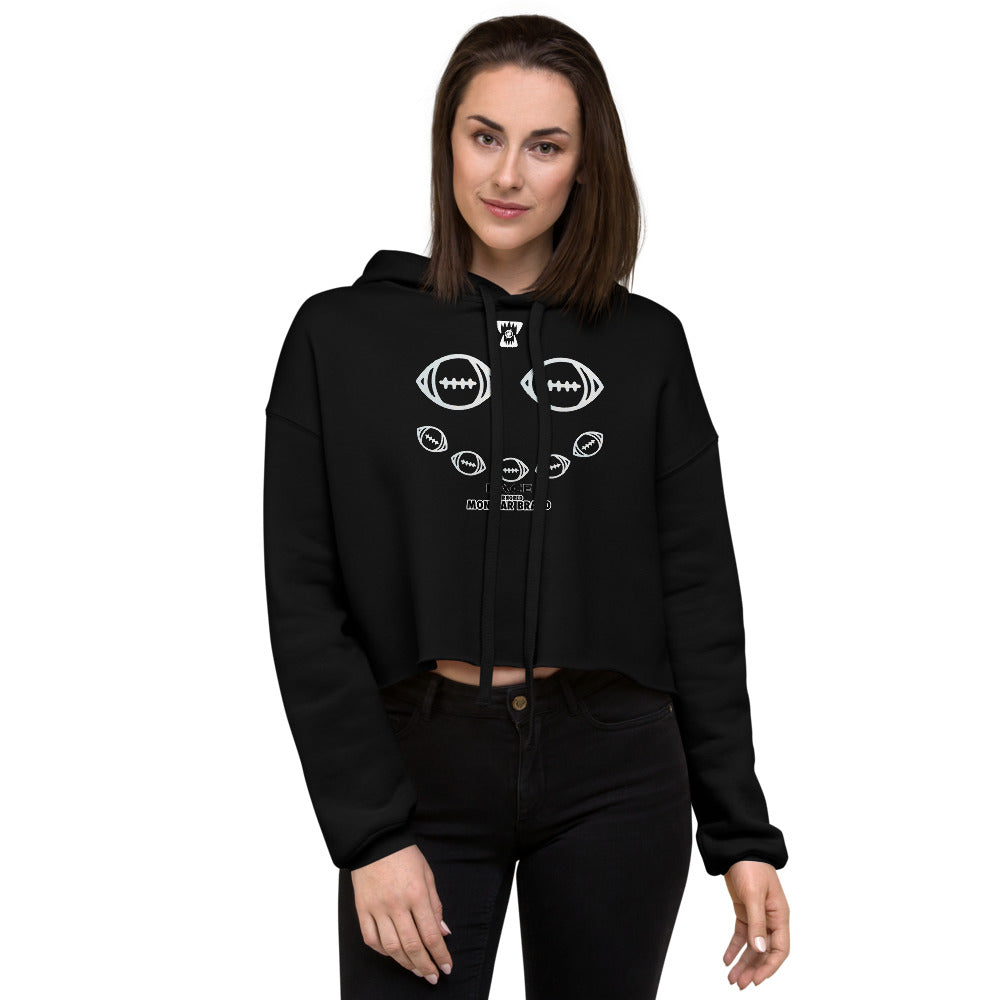 MMB - Football Smiley Face Crop Hoodie