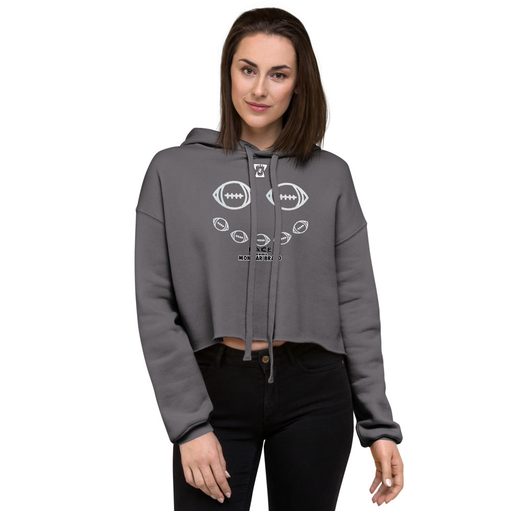 MMB - Football Smiley Face Crop Hoodie