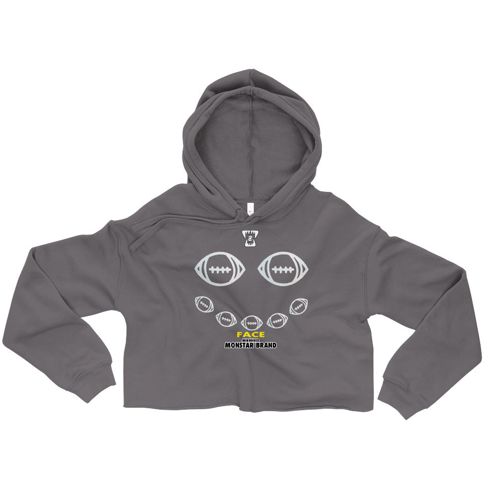 MMB - Football Smiley Face Crop Hoodie