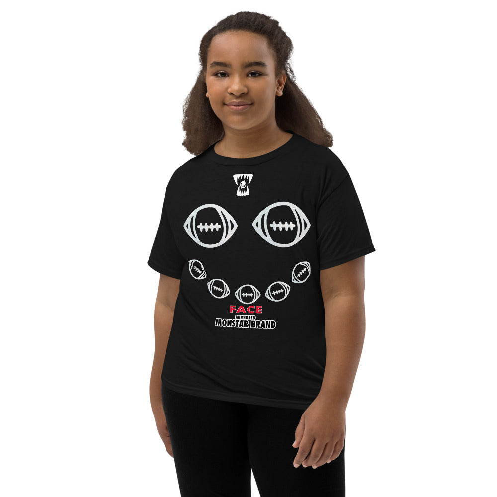 MMB - Football Smiley Face Youth Short Sleeve T-Shirt