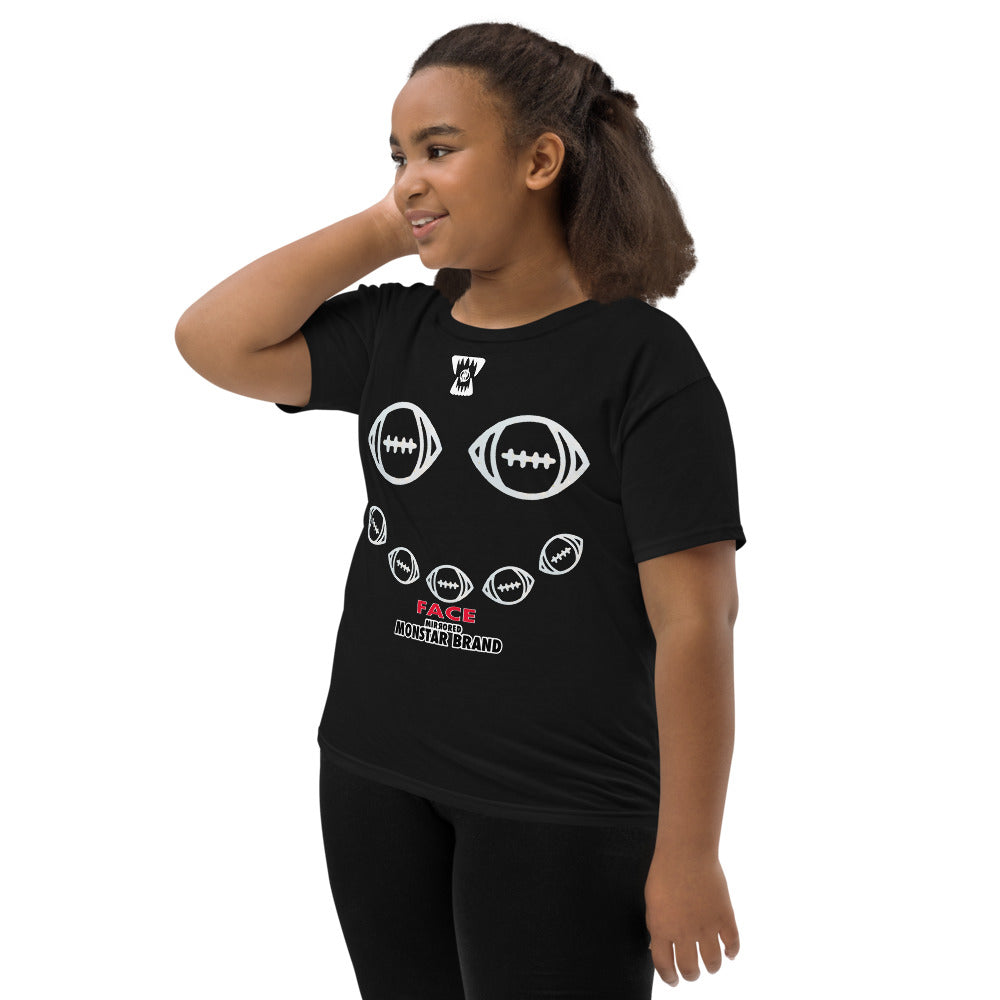 MMB - Football Smiley Face Youth Short Sleeve T-Shirt