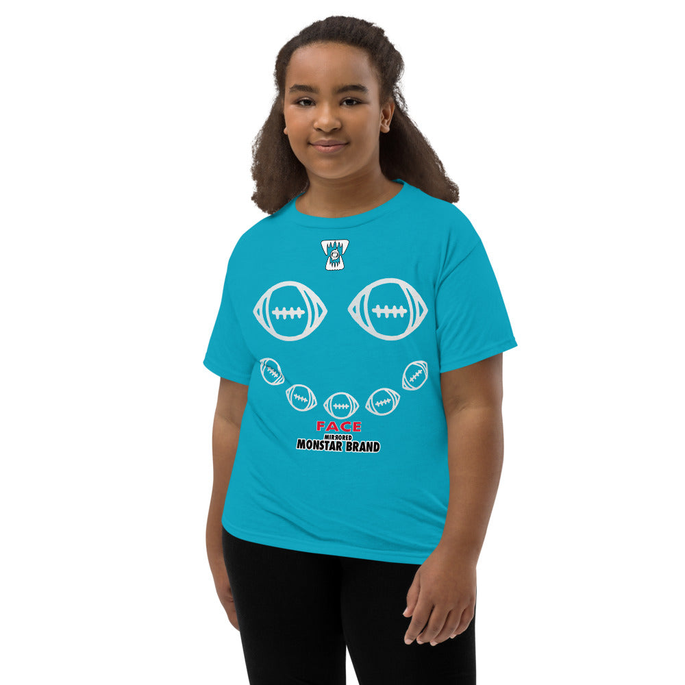 MMB - Football Smiley Face Youth Short Sleeve T-Shirt