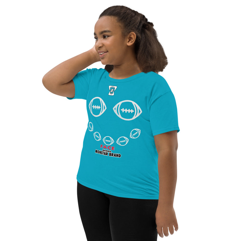 MMB - Football Smiley Face Youth Short Sleeve T-Shirt