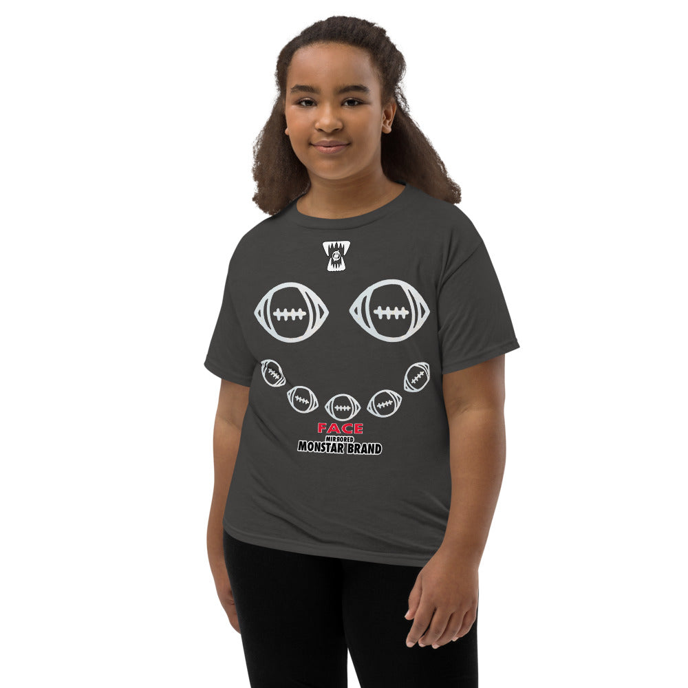 MMB - Football Smiley Face Youth Short Sleeve T-Shirt