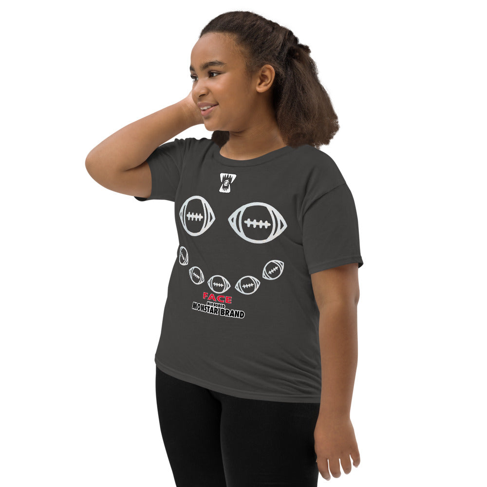 MMB - Football Smiley Face Youth Short Sleeve T-Shirt