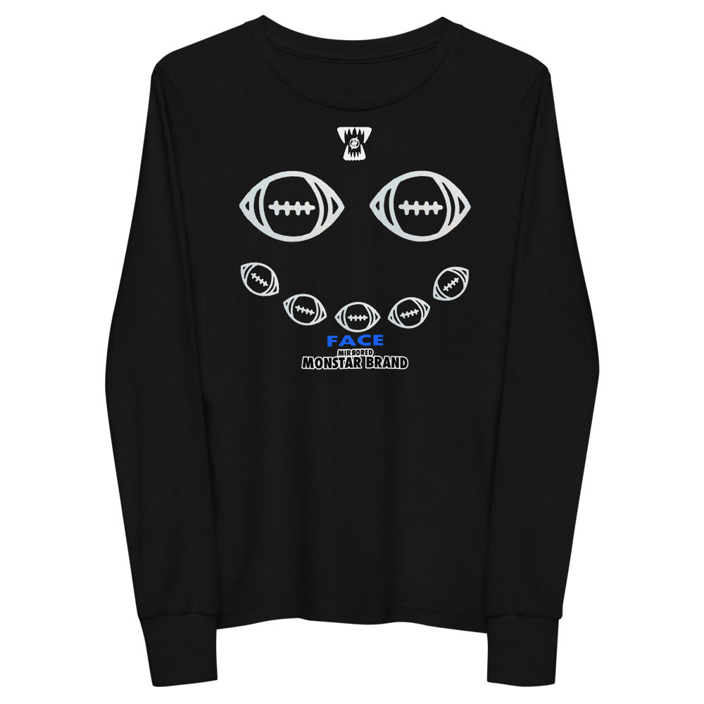 MMB - Football Smiley Face Youth long sleeve tee