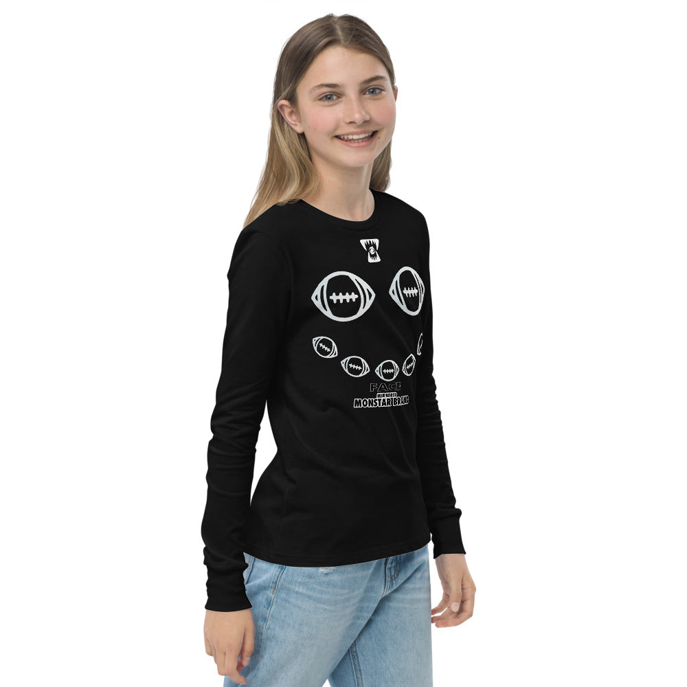 MMB - Football Smiley Face Youth long sleeve tee