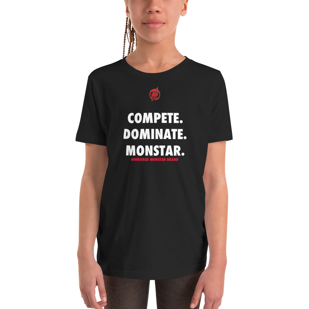 MMB - Compete. Dominate. Monstar. Youth Short Sleeve T-Shirt