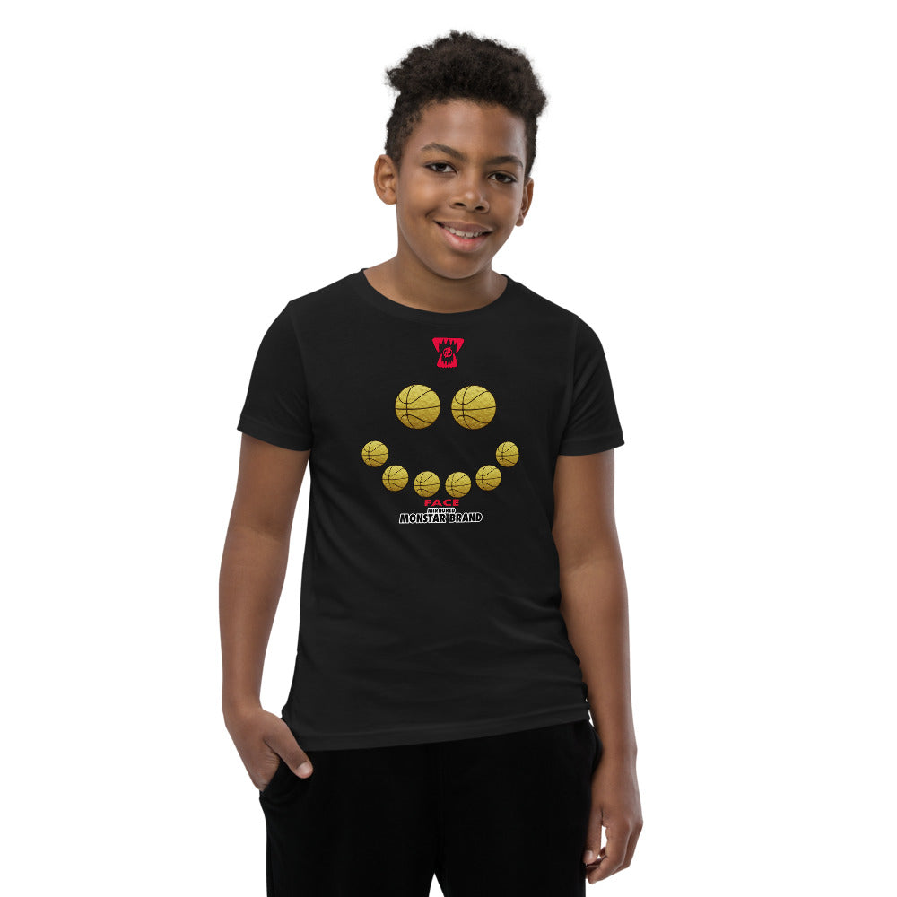 MMB - Hoop Smiley Face Youth Short Sleeve T-Shirt