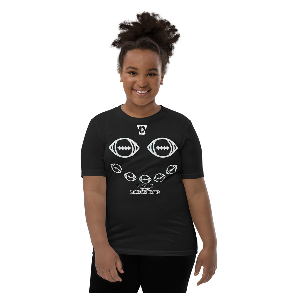 MMB - Football Smiley Face Youth Short Sleeve T-Shirt