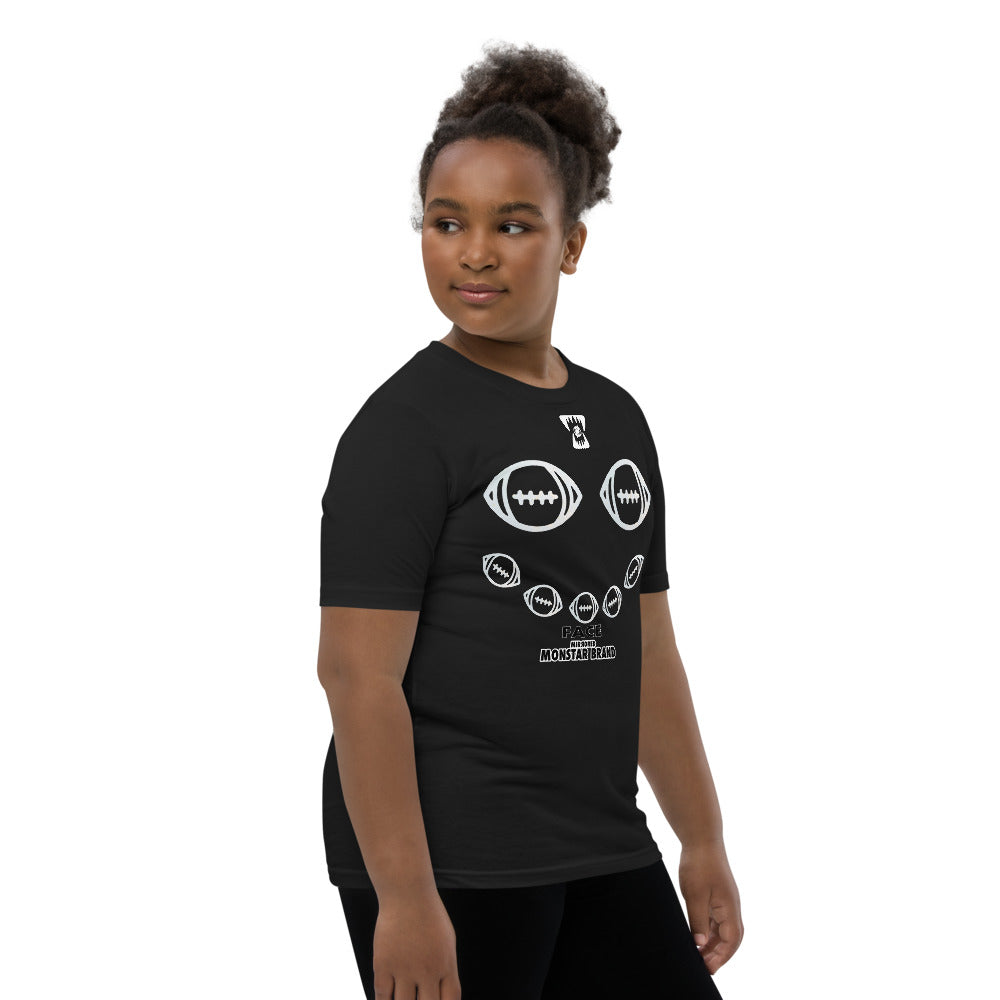 MMB - Football Smiley Face Youth Short Sleeve T-Shirt