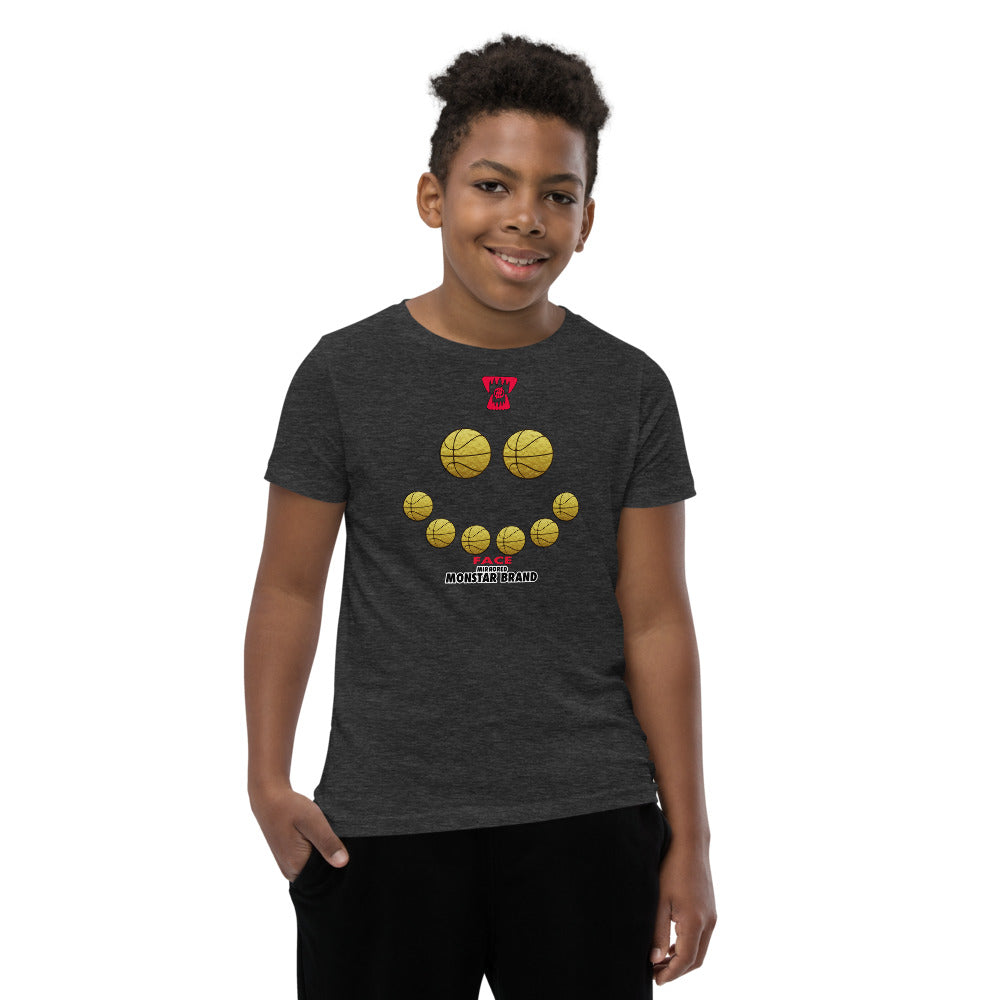 MMB - Hoop Smiley Face Youth Short Sleeve T-Shirt