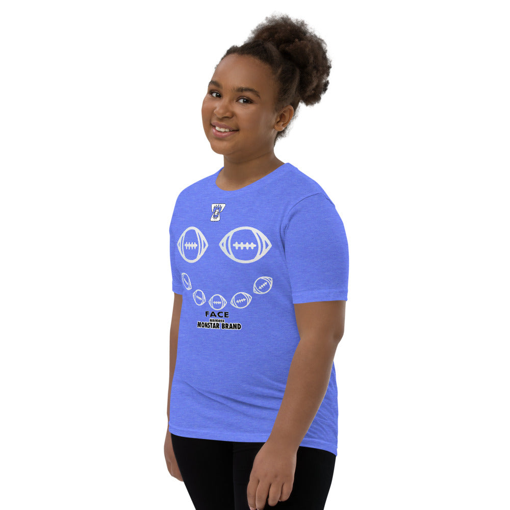 MMB - Football Smiley Face Youth Short Sleeve T-Shirt