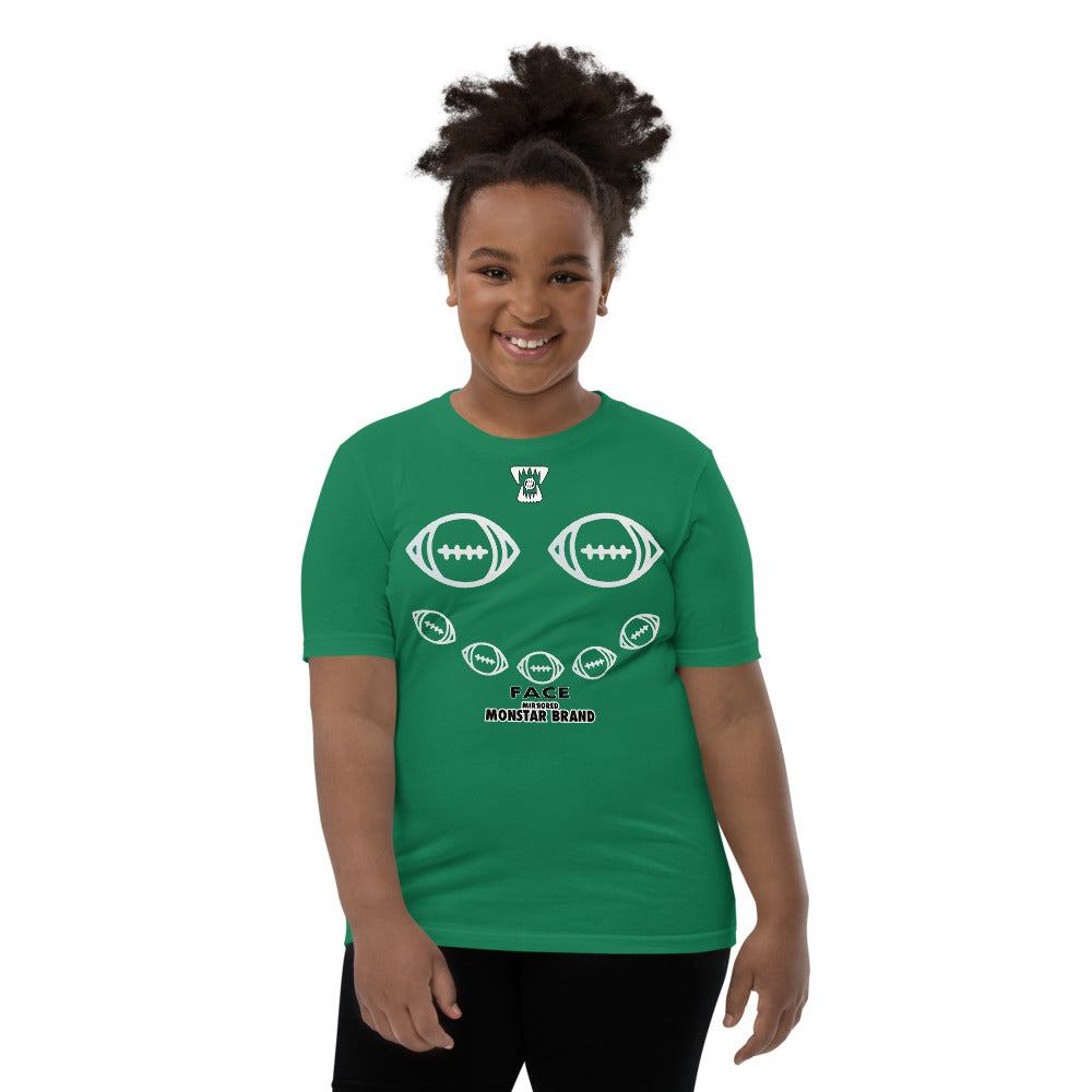 MMB - Football Smiley Face Youth Short Sleeve T-Shirt