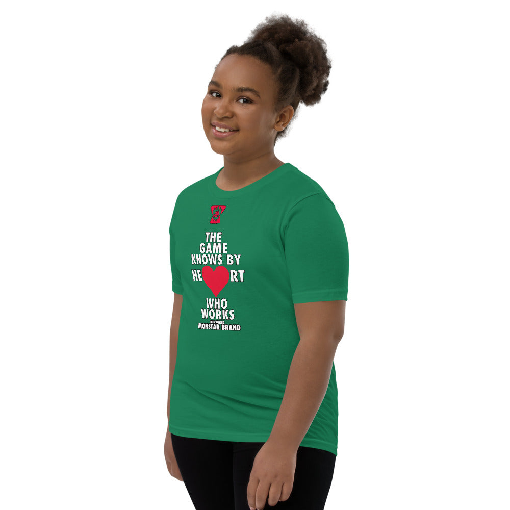 MMB - The Game Knows By Heart Who Works Youth Short Sleeve T-Shirt