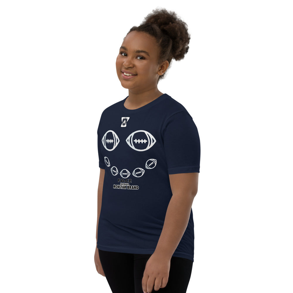 MMB - Football Smiley Face Youth Short Sleeve T-Shirt