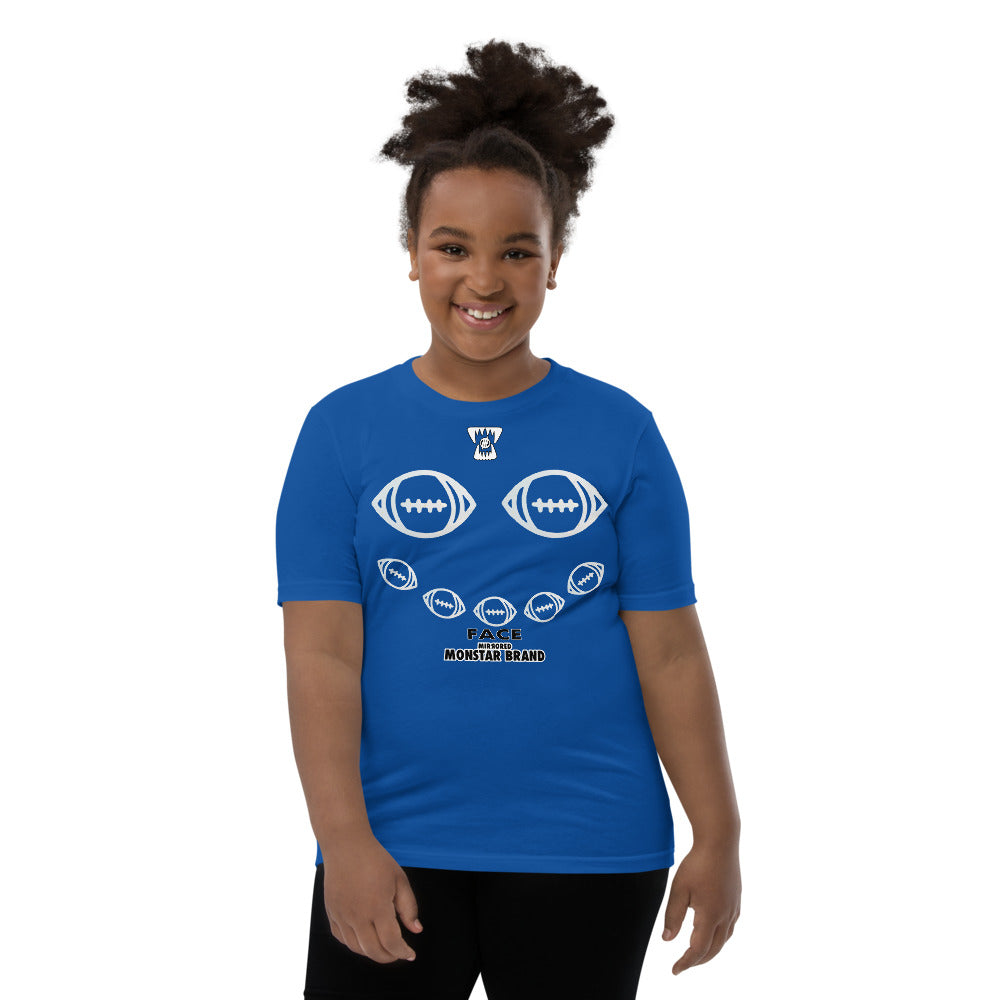 MMB - Football Smiley Face Youth Short Sleeve T-Shirt